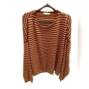 Grade & Gather Women’s Striped Sweater Tan Rust Size Small/Medium